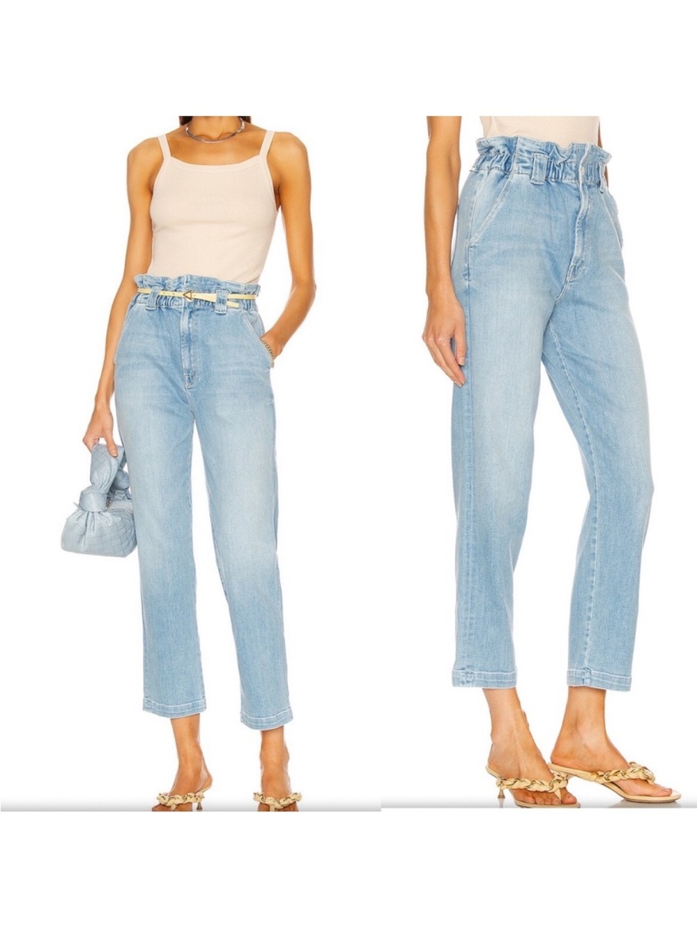 Mother The Yoyo Ruffle Greaser Ankle Jeans Crafty Side Size 26